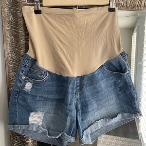 Denim Maternity Shorts